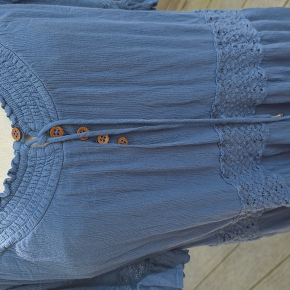Blue Bohemian Maxi Dress - Picture 3 of 5